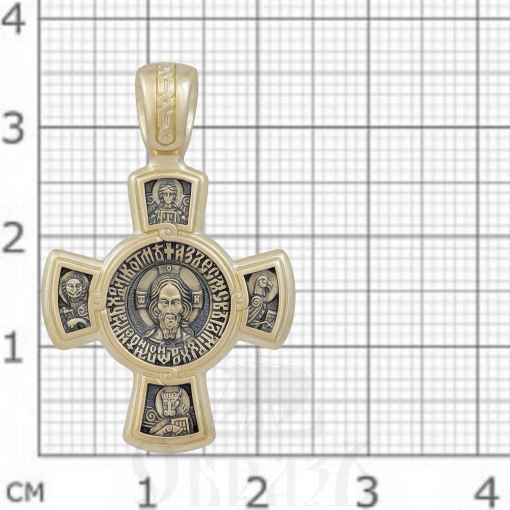 крест «спас. касперовская икона божией матери», золото 585 проба желтое (арт. 201.029)